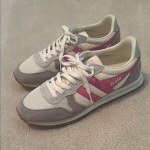 Gola Women's Daytona Cream and Pink Sneakers Size 9.5